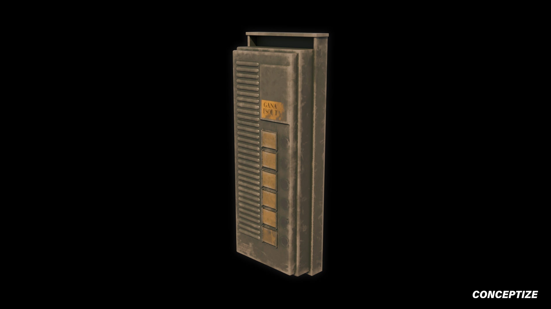 ring bell interphone meticulously handcrafted 3d asset pbr blender unreal engine seoul urban Conceptize communication prop