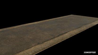 narrow paved road meticulously handcrafted 3d asset pbr blender unreal engine seoul urban Conceptize street infrastructure prop