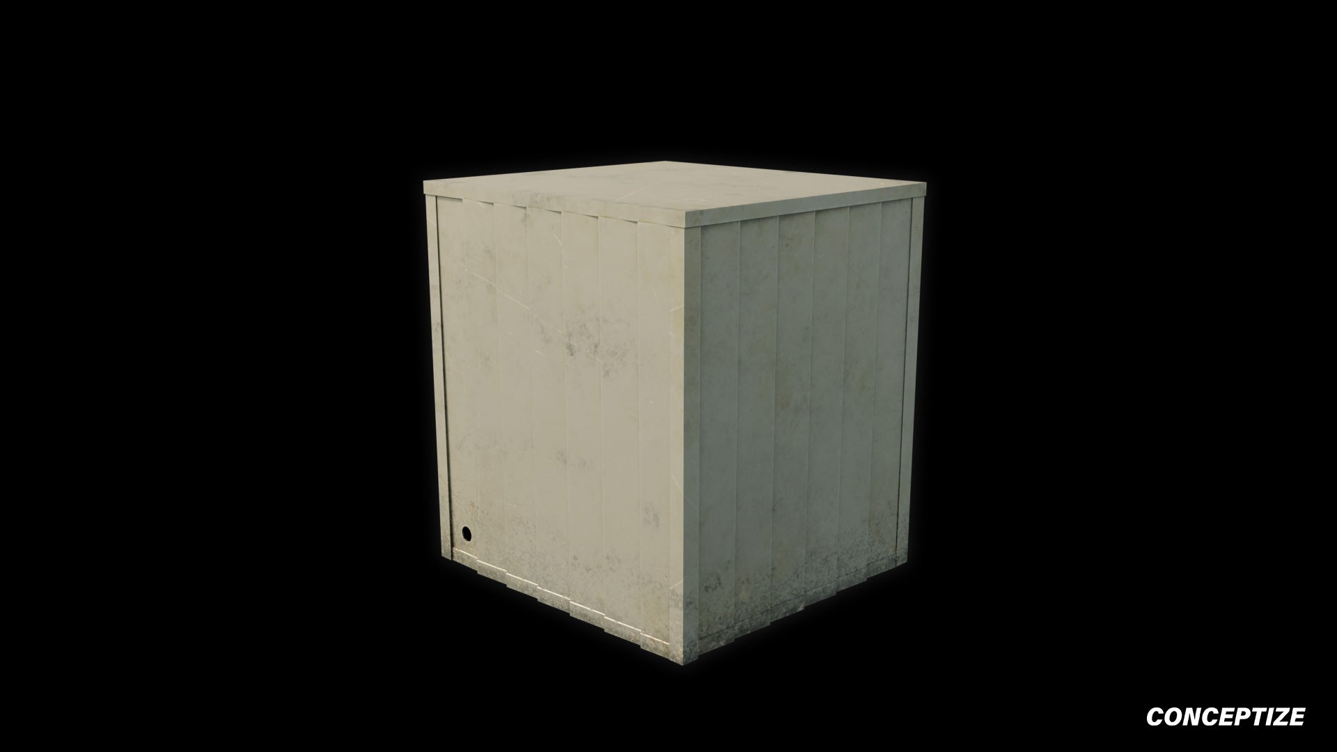 Storage container meticulously handcrafted 3d asset pbr blender unreal engine prop conceptize