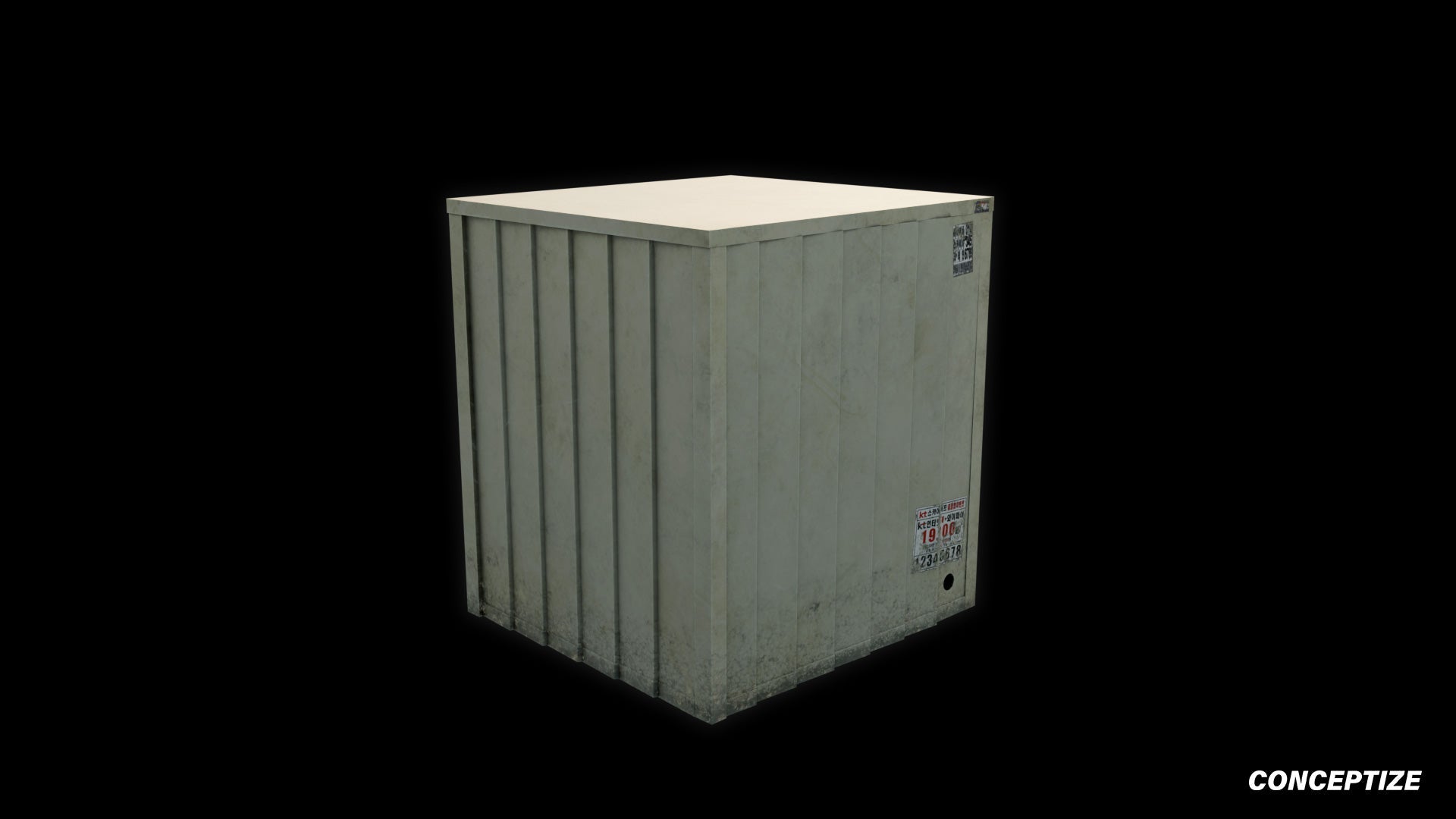 Storage container meticulously handcrafted 3d asset pbr blender unreal engine prop conceptize