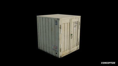 Storage container meticulously handcrafted 3d asset pbr blender unreal engine prop conceptize