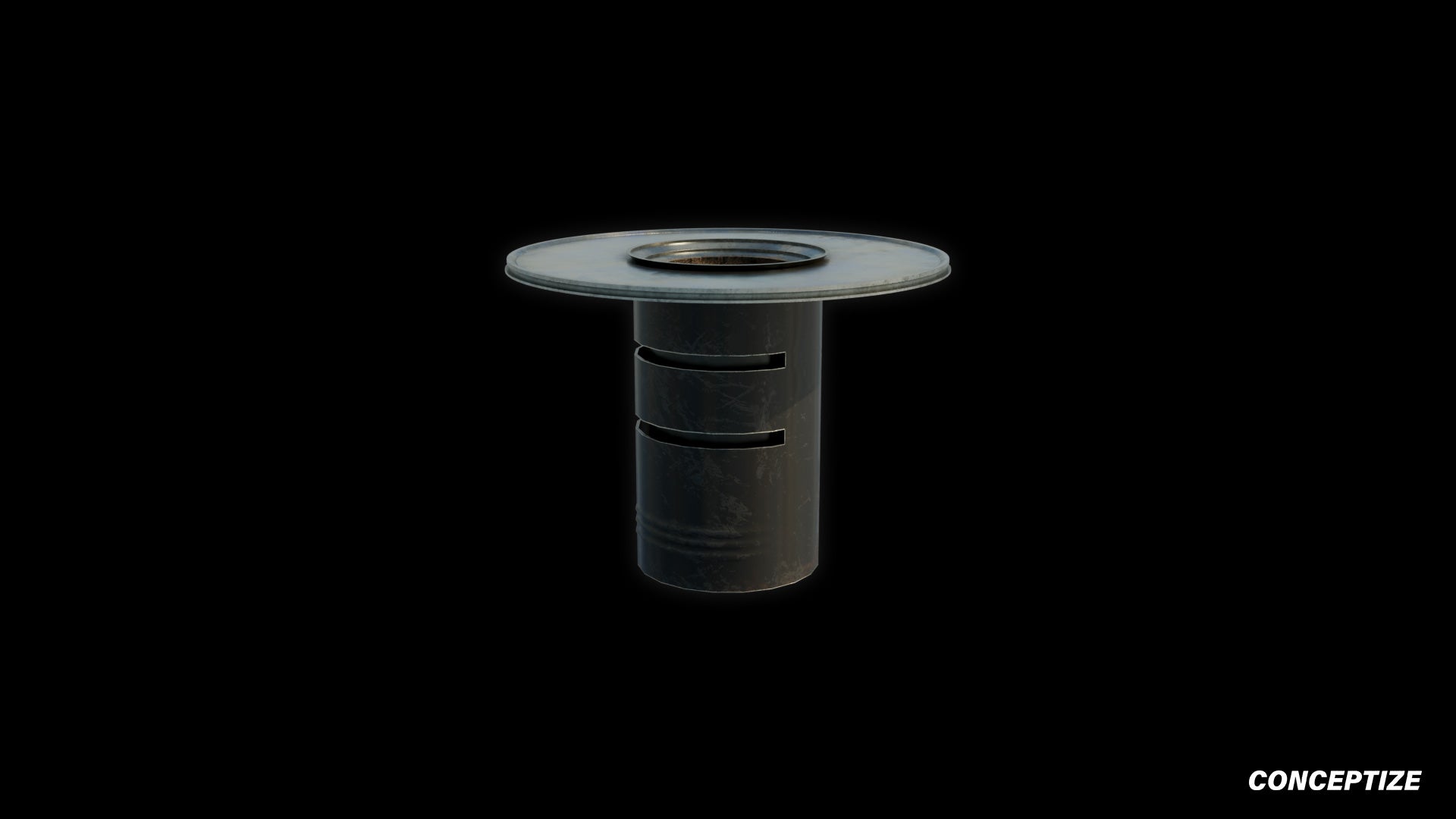 Korean bbq table meticulously handcrafted 3d asset pbr blender unreal engine prop conceptize