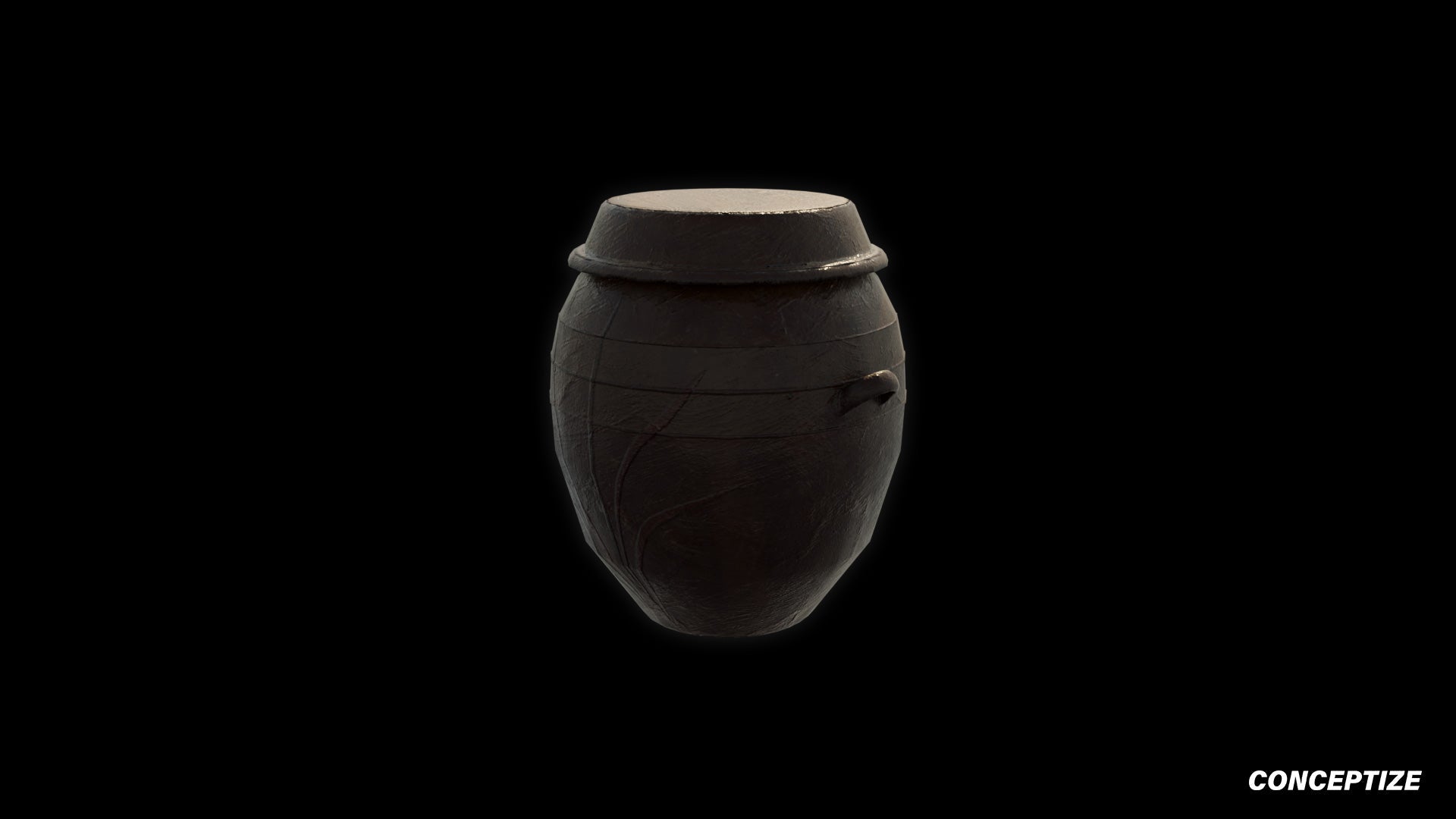 Korean traditional crock pot meticulously handcrafted 3d asset pbr blender unreal engine prop conceptize