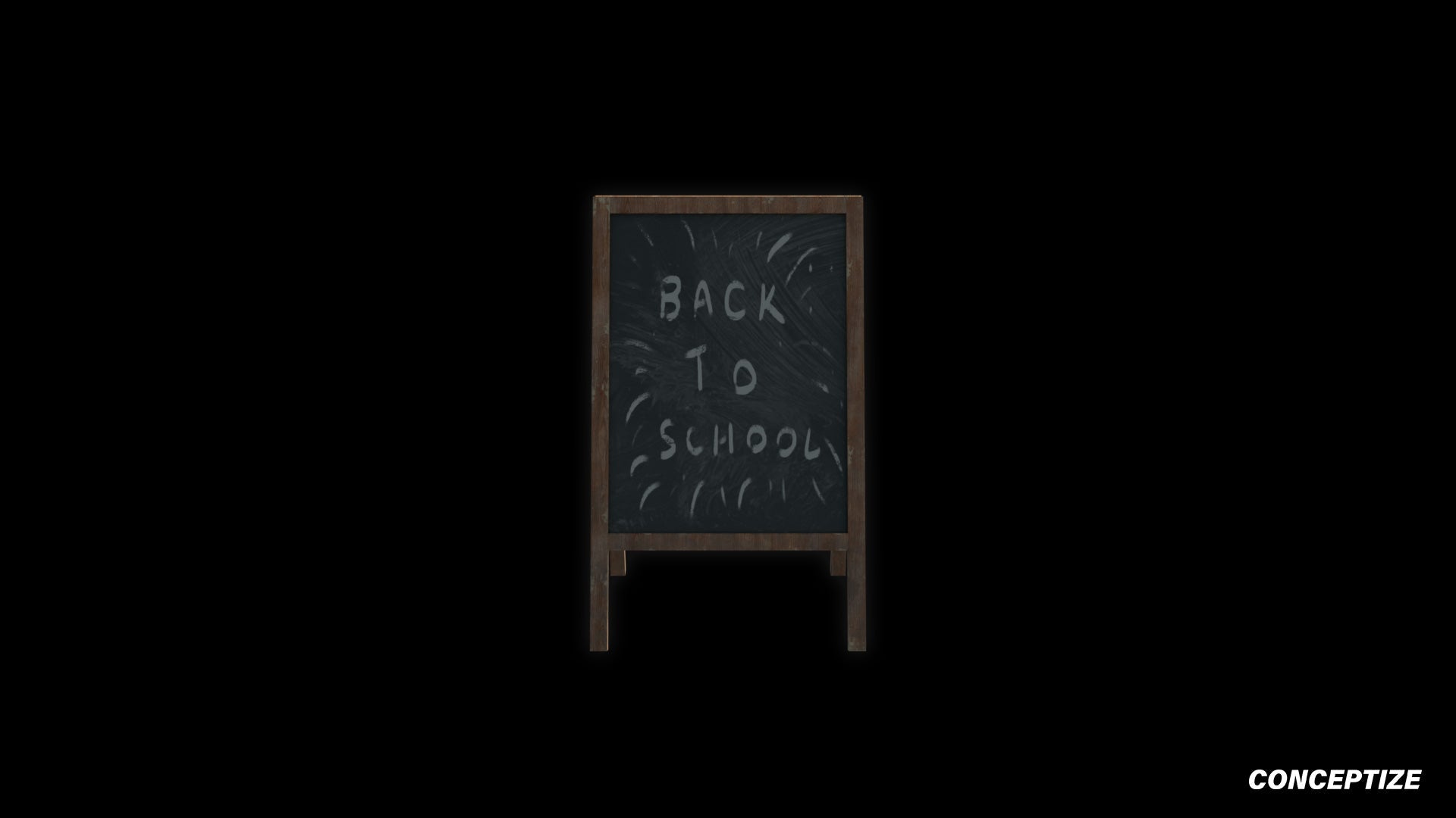 Sandwich board coffee shop restaurant meticulously handcrafted PBR textured 3D prop optimized Blender Unreal Engine urban street cafe signage
