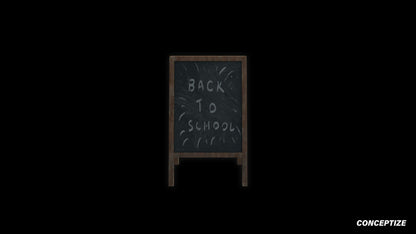 Sandwich board coffee shop restaurant meticulously handcrafted PBR textured 3D prop optimized Blender Unreal Engine urban street cafe signage