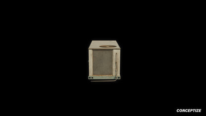 Air conditioner rooftop American style meticulously handcrafted PBR textured 3D prop optimized Blender Unreal Engine realistic HVAC building unit