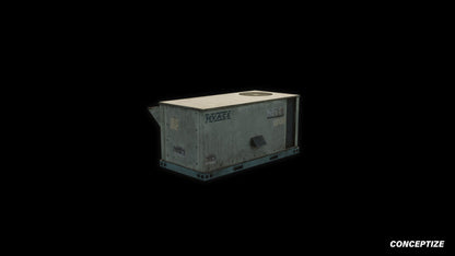 Air conditioner rooftop American style meticulously handcrafted PBR textured 3D prop optimized Blender Unreal Engine realistic HVAC building unit