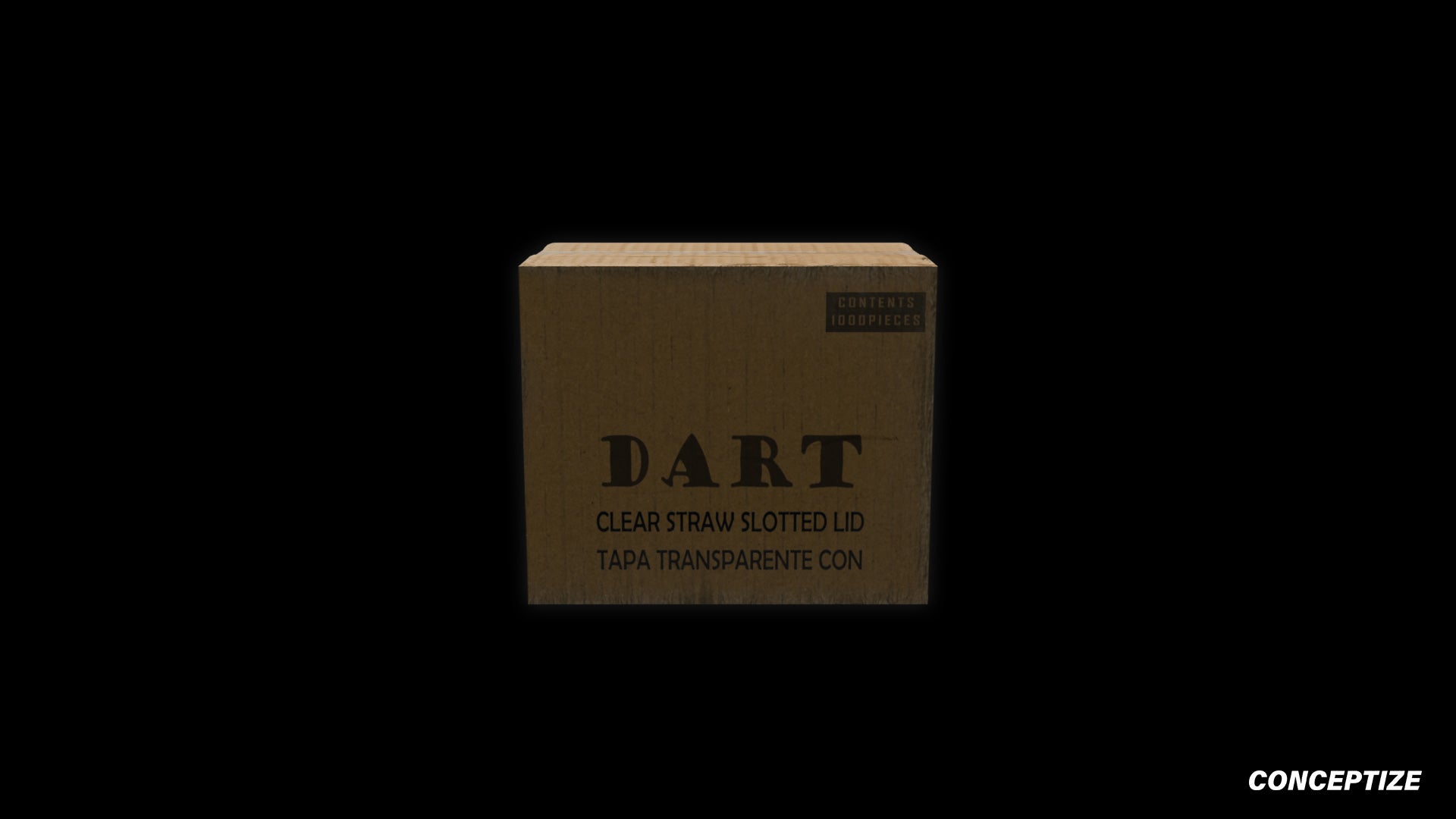 Closed cardboard box meticulously handcrafted PBR textured 3D asset optimized Blender Unreal Engine urban streetscapes alleyways sidewalks high detail
