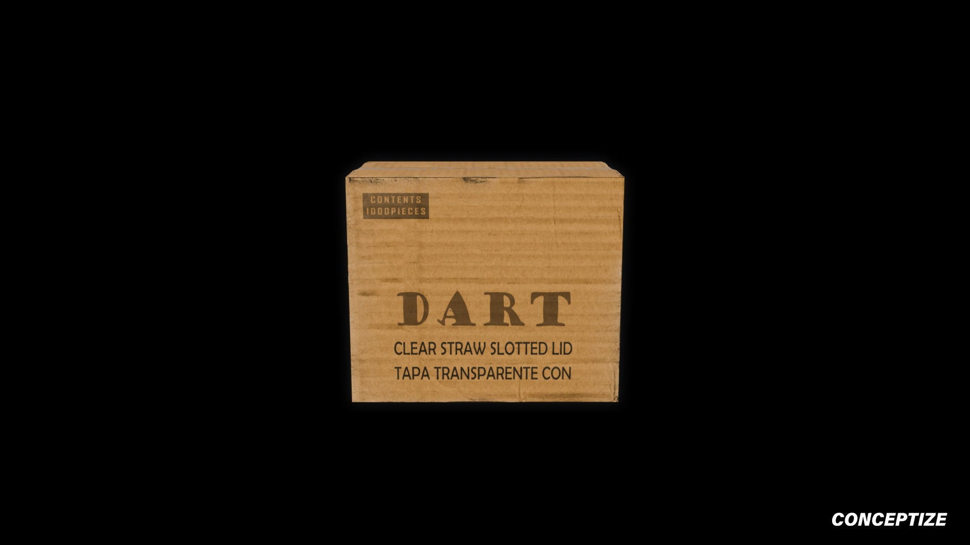 Closed cardboard box meticulously handcrafted PBR textured 3D asset optimized Blender Unreal Engine urban streetscapes alleyways sidewalks high detail