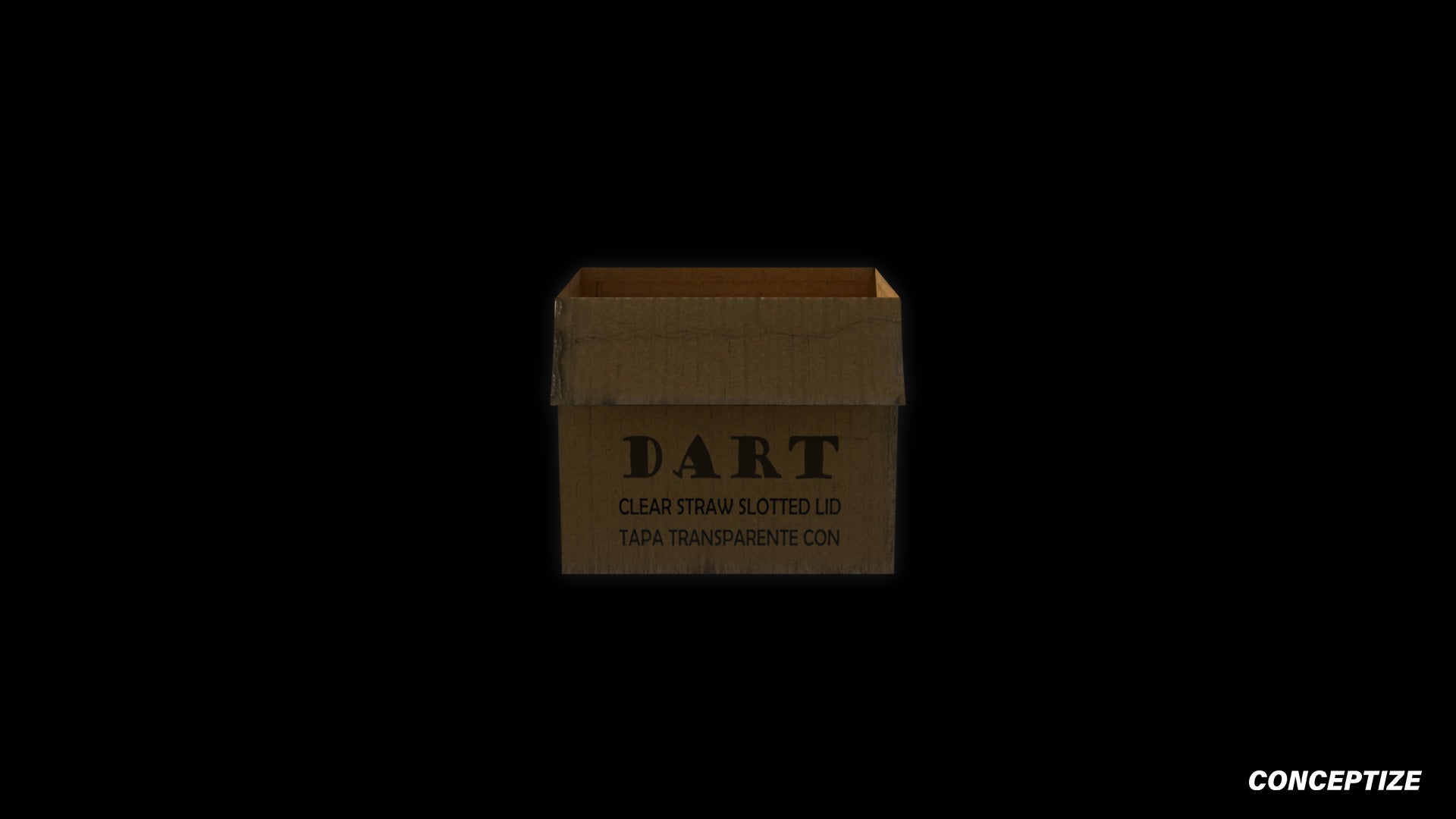 Closed cardboard box meticulously handcrafted PBR textured 3D asset optimized Blender Unreal Engine urban streetscapes alleyways sidewalks high detail