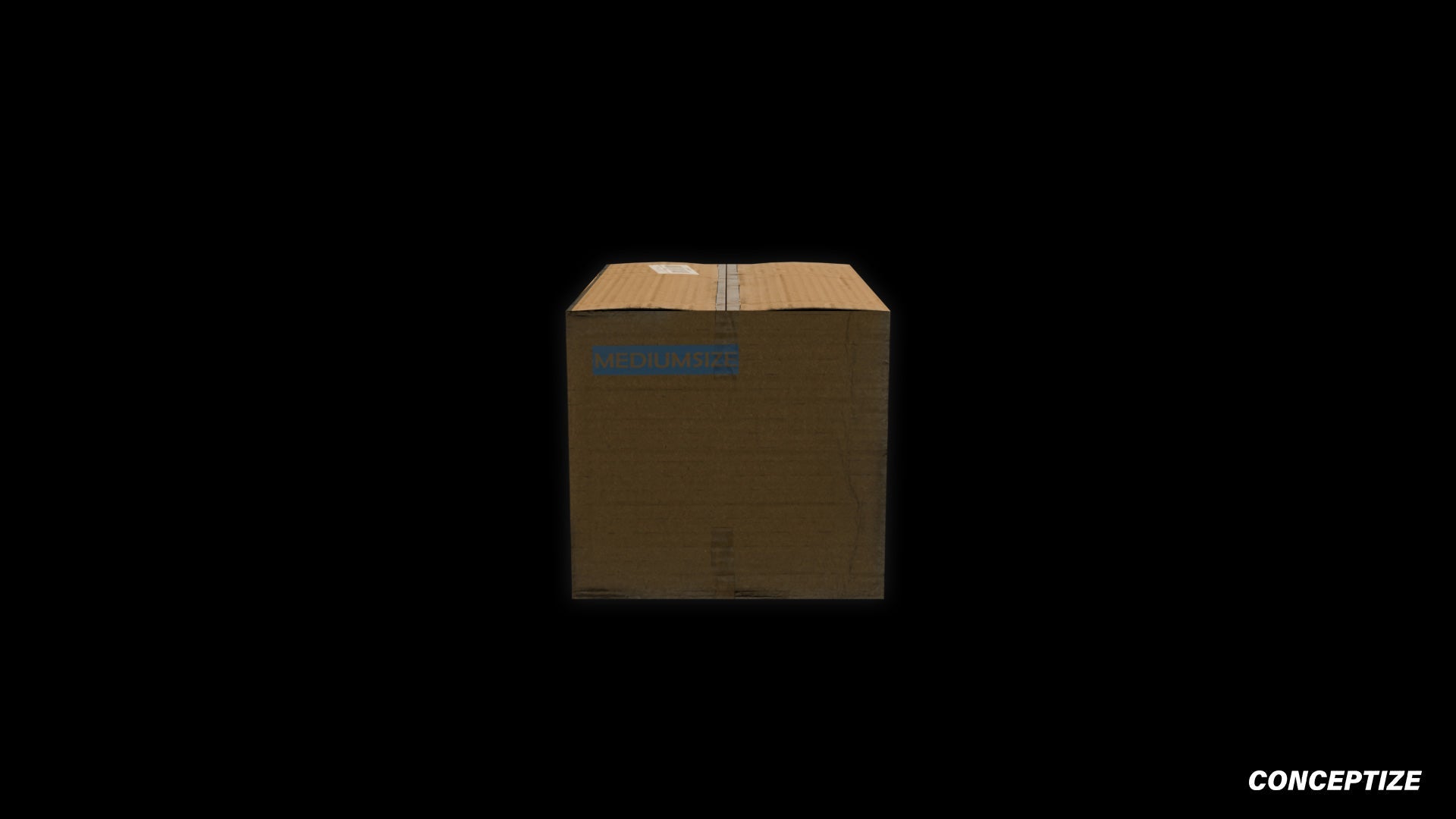 Open cardboard box meticulously handcrafted PBR textured 3D asset optimized Blender Unreal Engine urban streetscapes alleyways sidewalks high detail