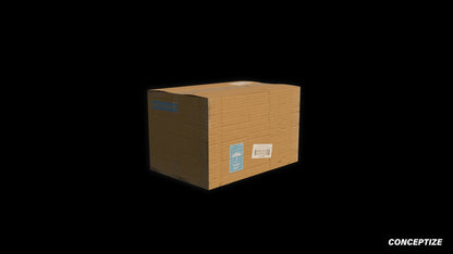 Open cardboard box meticulously handcrafted PBR textured 3D asset optimized Blender Unreal Engine urban streetscapes alleyways sidewalks high detail