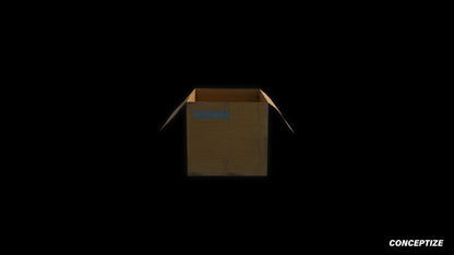 Open cardboard box meticulously handcrafted PBR textured 3D asset optimized Blender Unreal Engine urban streetscapes alleyways sidewalks high detail