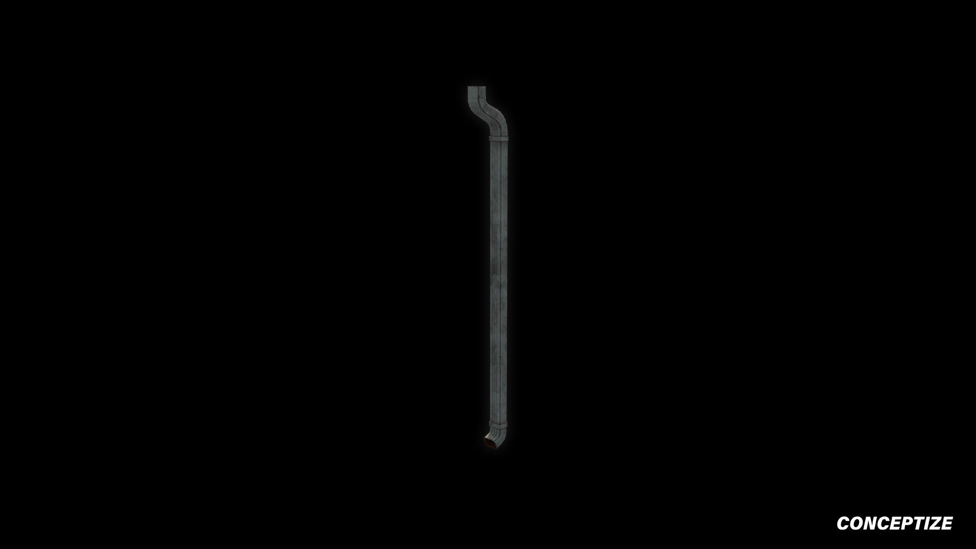 Rain drain pipe rooftop meticulously handcrafted PBR textured 3D asset optimized Blender Unreal Engine urban streetscapes rooftops alleyways high detail