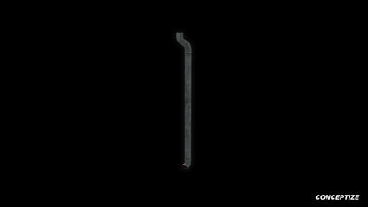 Rain drain pipe rooftop meticulously handcrafted PBR textured 3D asset optimized Blender Unreal Engine urban streetscapes rooftops alleyways high detail