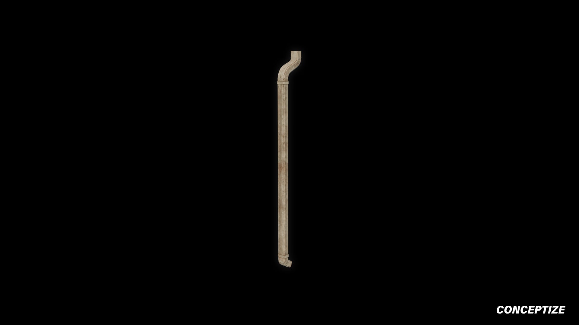 Rain drain pipe rooftop meticulously handcrafted PBR textured 3D asset optimized Blender Unreal Engine urban streetscapes rooftops alleyways high detail