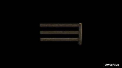Barn fence meticulously handcrafted PBR textured 3D asset optimized Blender Unreal Engine rural farm countryside outdoor environments