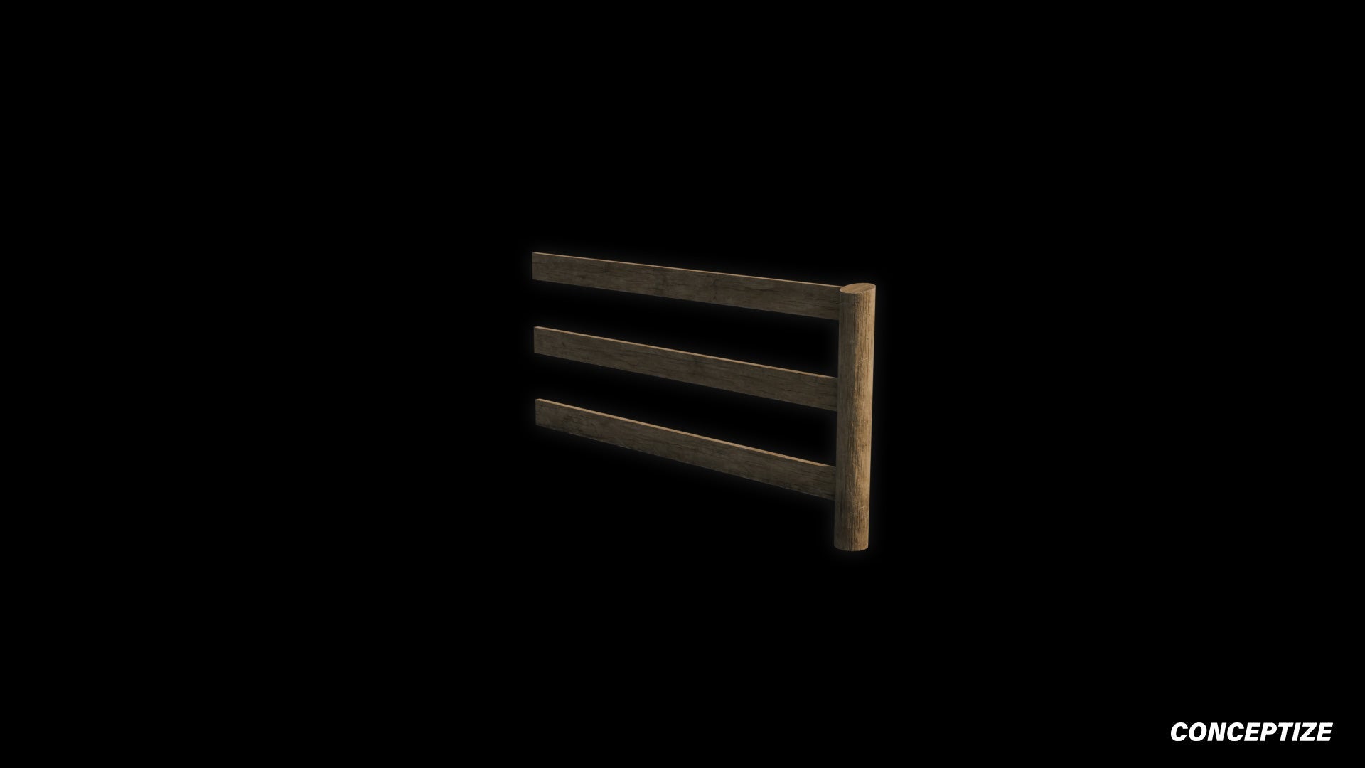 Barn fence meticulously handcrafted PBR textured 3D asset optimized Blender Unreal Engine rural farm countryside outdoor environments