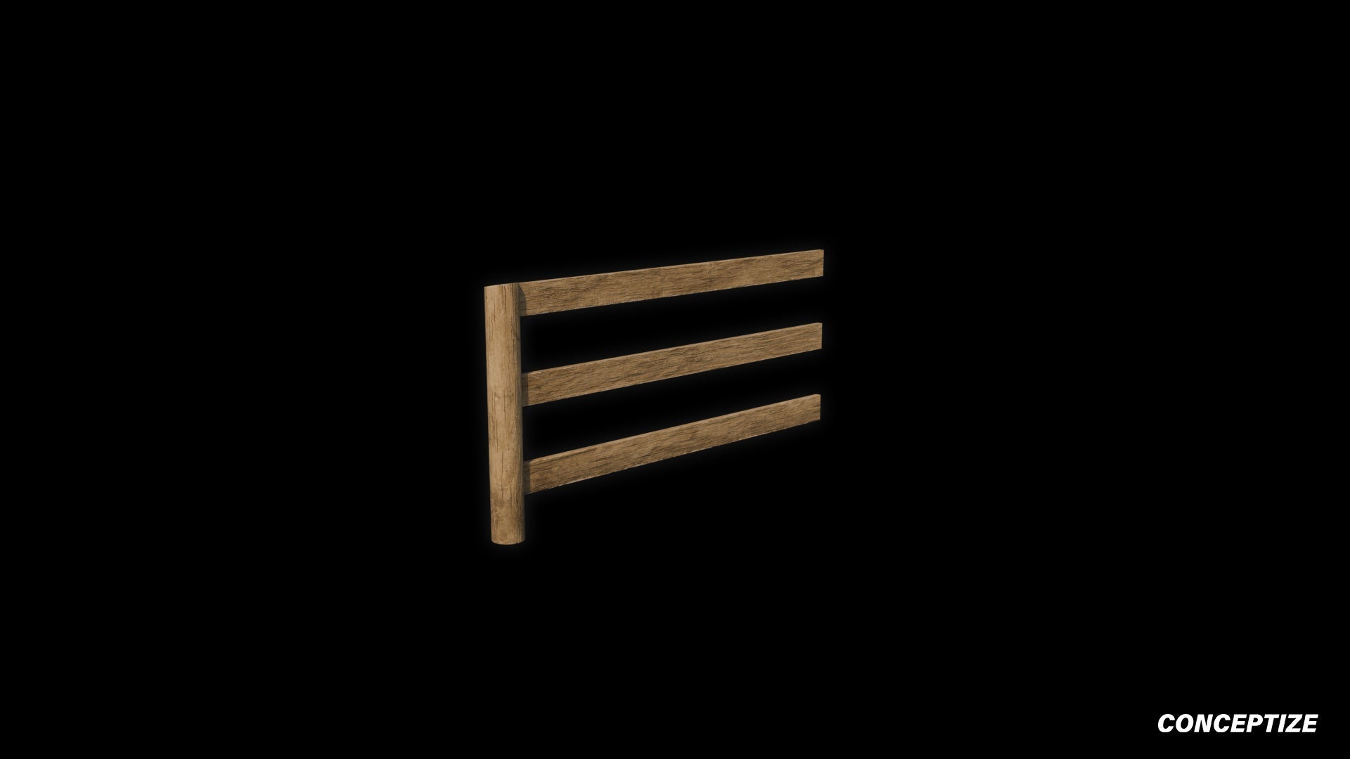 Barn fence meticulously handcrafted PBR textured 3D asset optimized Blender Unreal Engine rural farm countryside outdoor environments