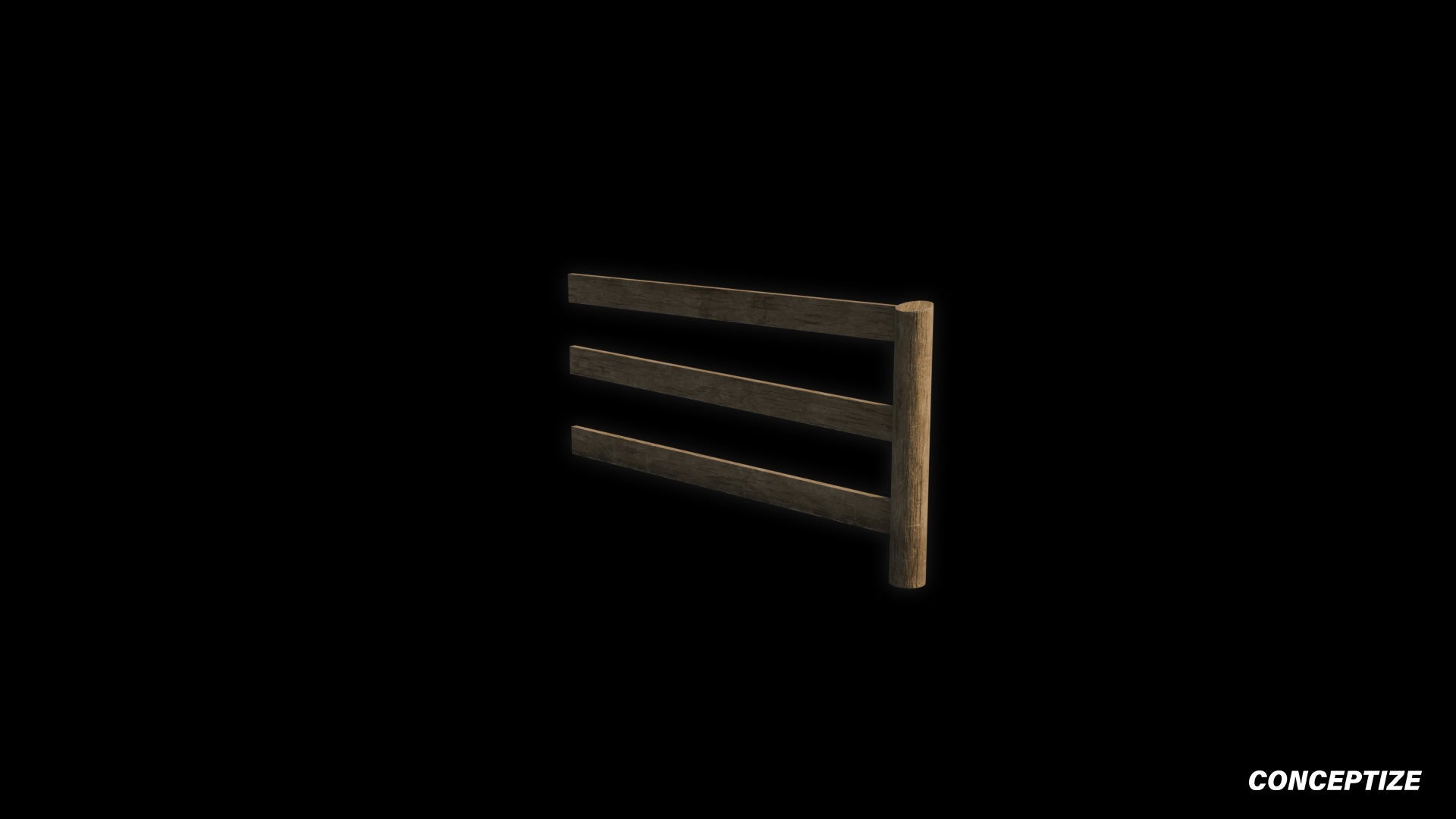 Barn fence meticulously handcrafted PBR textured 3D asset optimized Blender Unreal Engine rural farm countryside outdoor environments