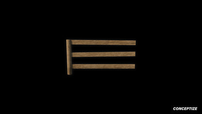 Barn fence meticulously handcrafted PBR textured 3D asset optimized Blender Unreal Engine rural farm countryside outdoor environments