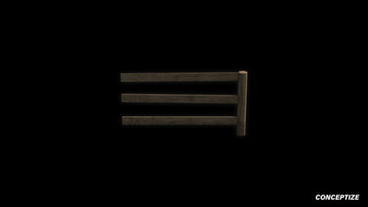 Barn fence meticulously handcrafted PBR textured 3D asset optimized Blender Unreal Engine rural farm countryside outdoor environments