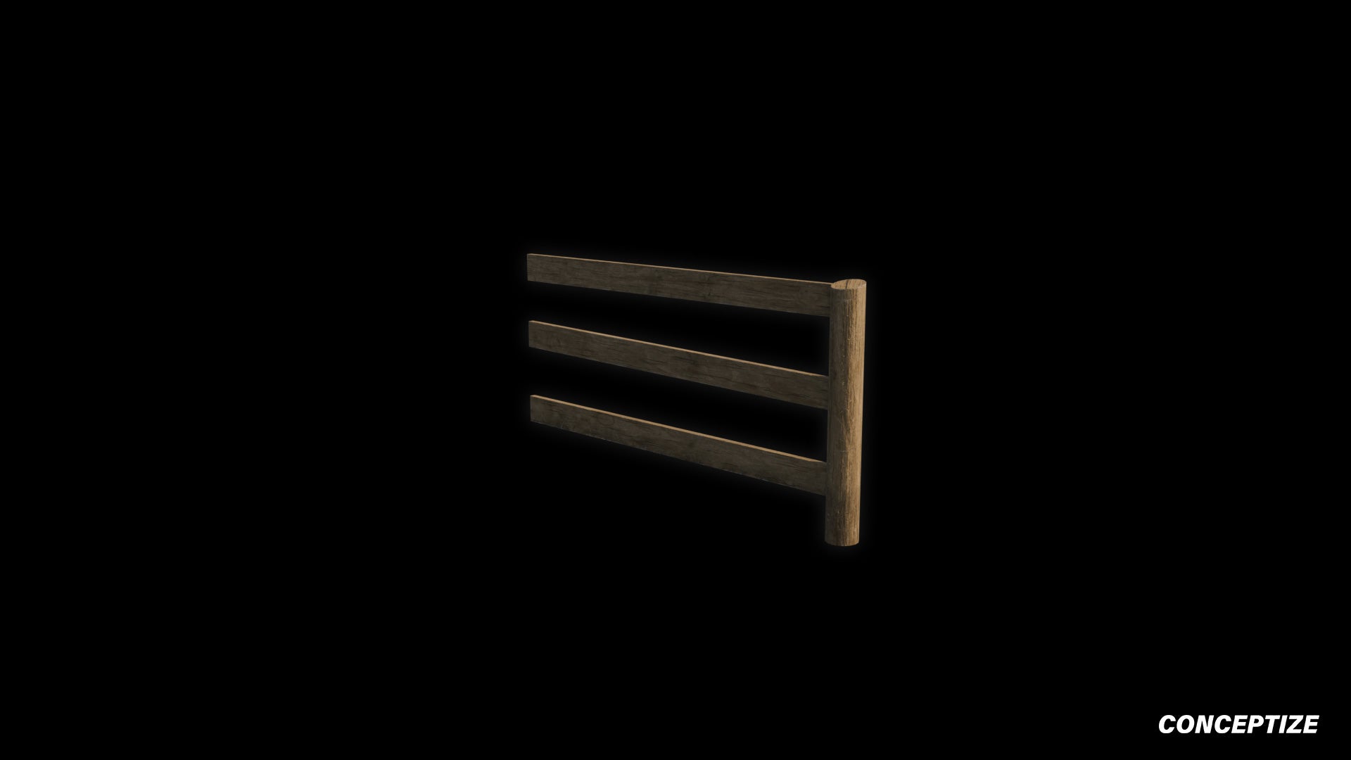 Barn fence meticulously handcrafted PBR textured 3D asset optimized Blender Unreal Engine rural farm countryside outdoor environments