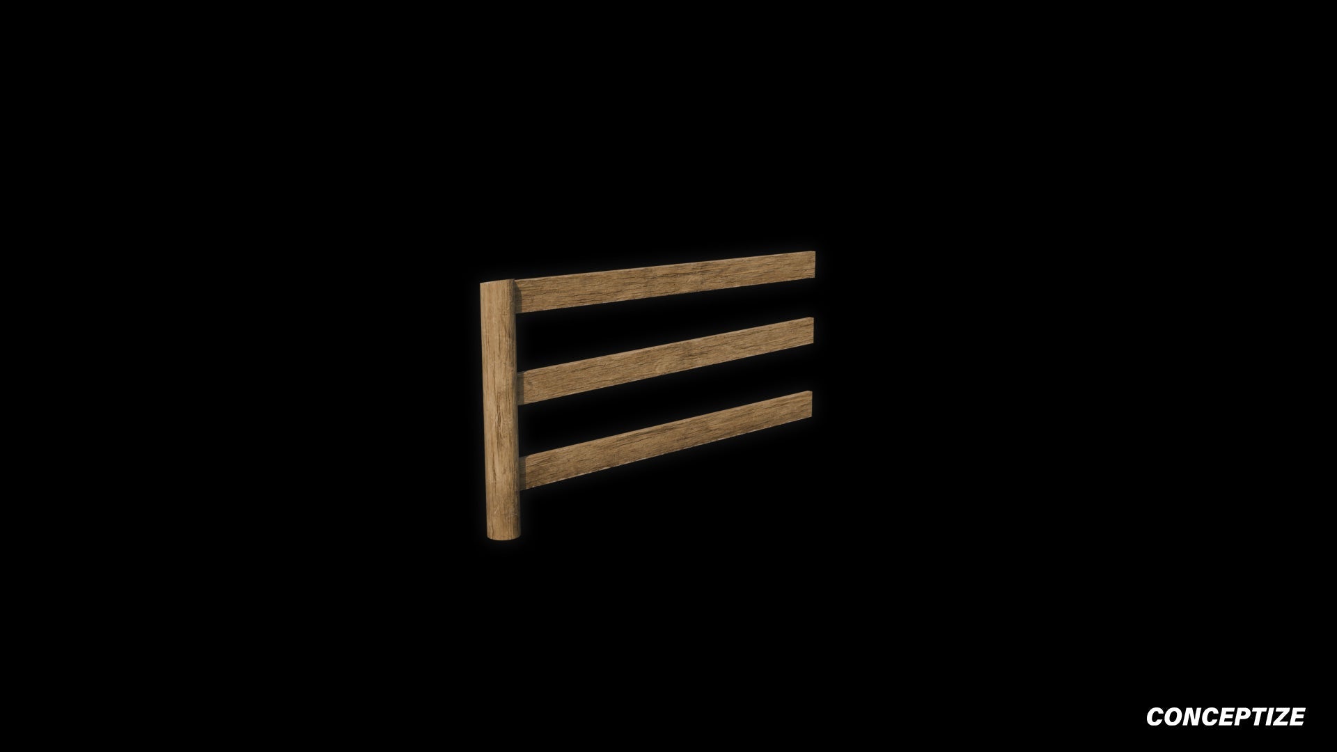 Barn fence meticulously handcrafted PBR textured 3D asset optimized Blender Unreal Engine rural farm countryside outdoor environments
