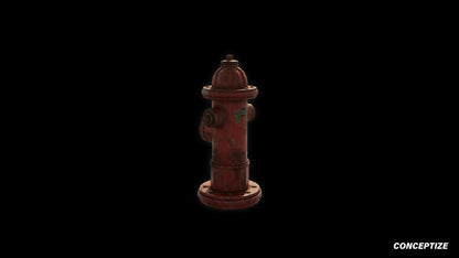 American fire hydrant meticulously handcrafted PBR textured 3D asset optimized Blender Unreal Engine urban streets sidewalks public safety environments