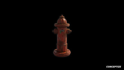 American fire hydrant meticulously handcrafted PBR textured 3D asset optimized Blender Unreal Engine urban streets sidewalks public safety environments