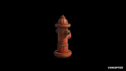 American fire hydrant meticulously handcrafted PBR textured 3D asset optimized Blender Unreal Engine urban streets sidewalks public safety environments