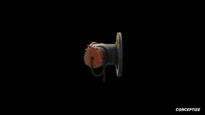 American fire hydrant wall mounted meticulously handcrafted PBR textured 3D asset optimized Blender Unreal Engine urban streets building exteriors