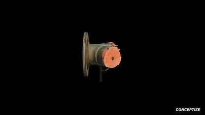 American fire hydrant wall mounted meticulously handcrafted PBR textured 3D asset optimized Blender Unreal Engine urban streets building exteriors
