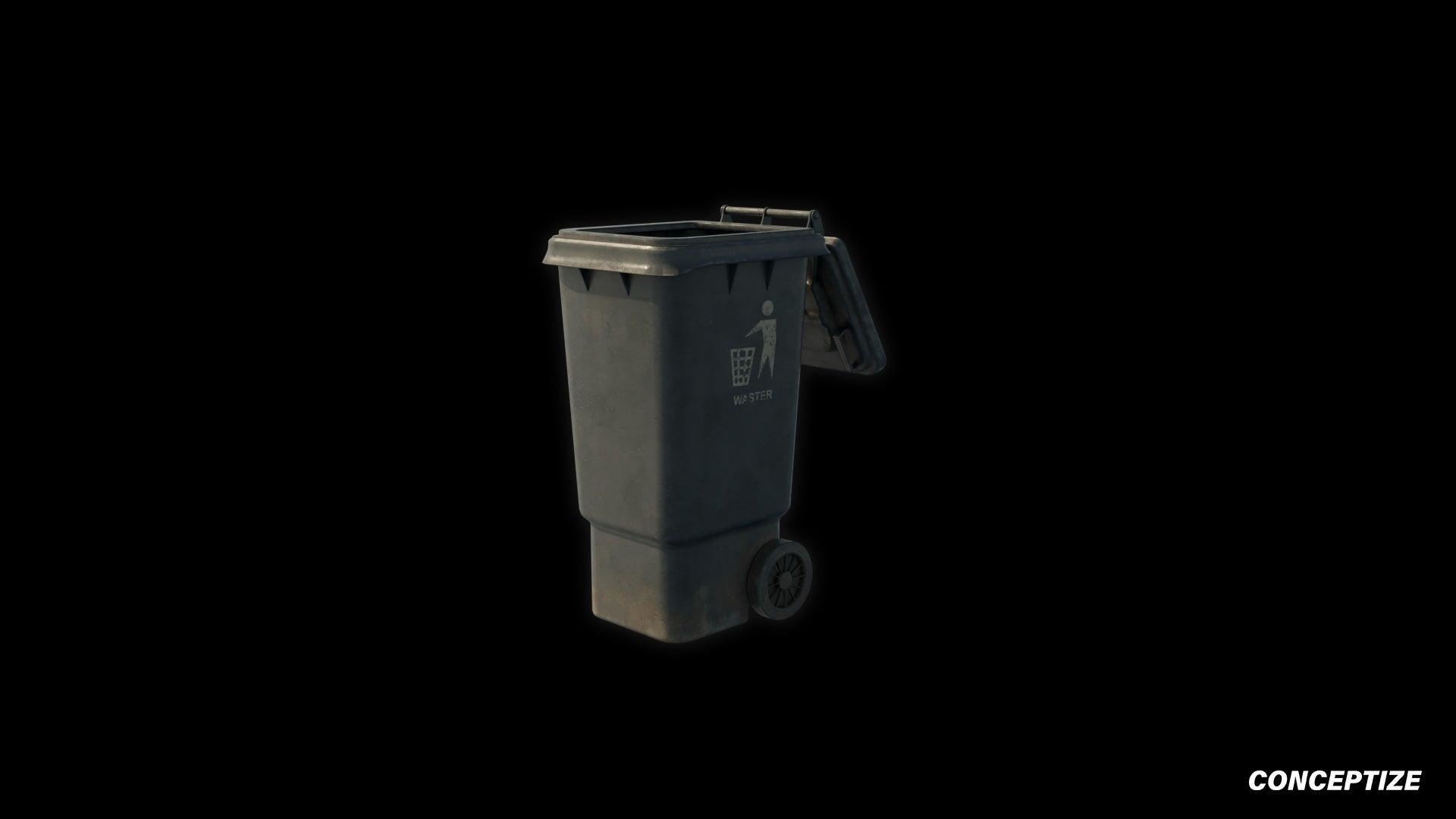 American garbage container meticulously handcrafted PBR textured 3D asset optimized Blender Unreal Engine urban trash bins dumpsters public spaces alleys