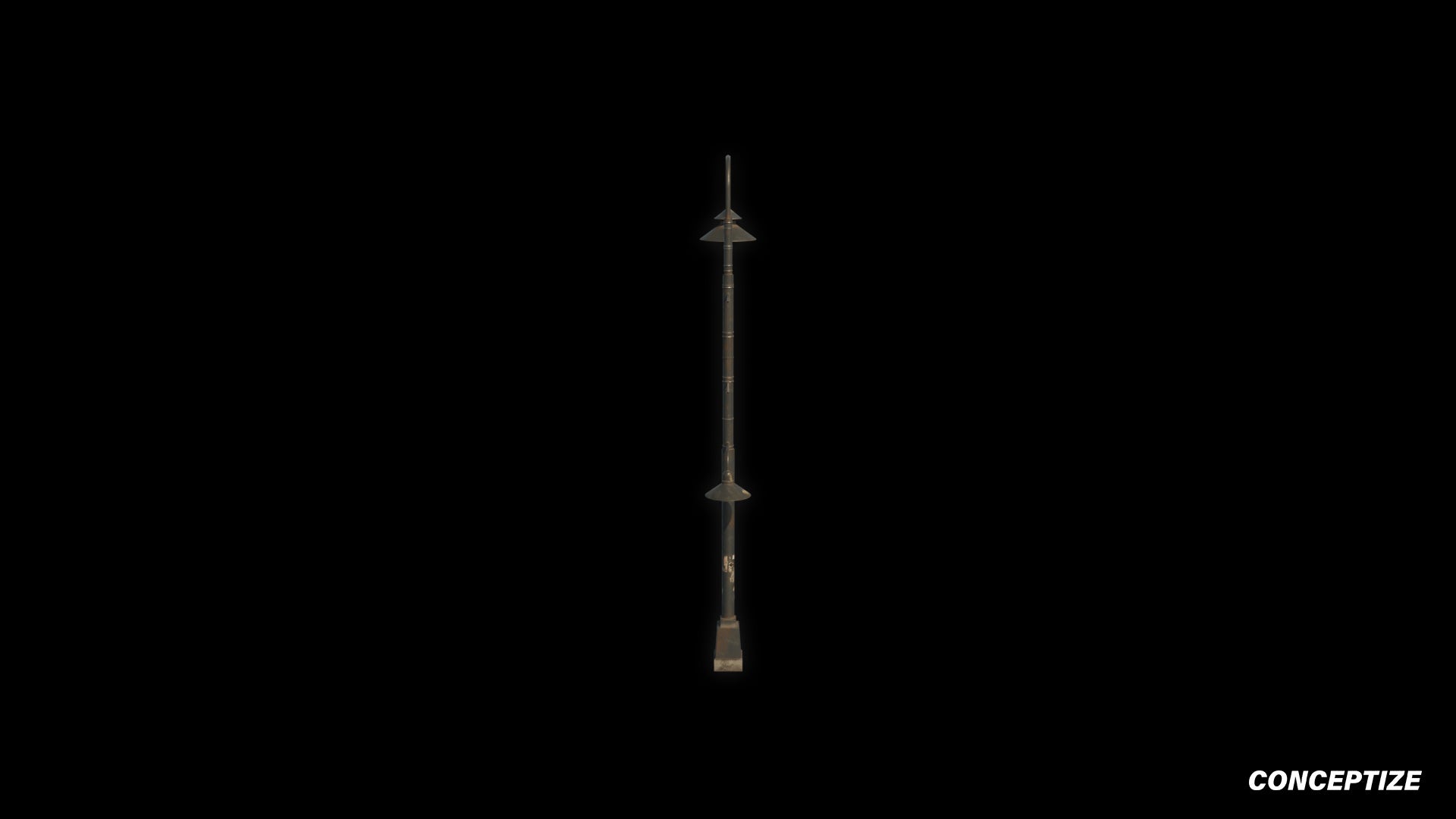 American light pole meticulously handcrafted PBR textured 3D asset optimized Blender Unreal Engine street lamppost urban illumination sidewalks public spaces