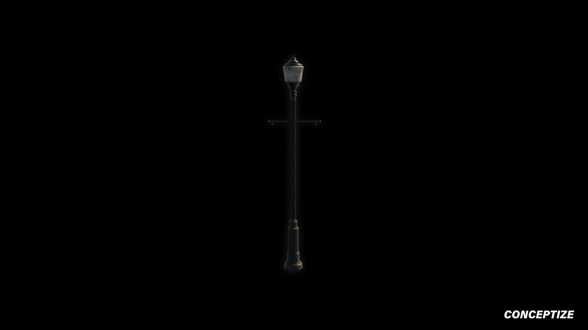 American light pole meticulously handcrafted PBR textured 3D asset optimized Blender Unreal Engine street lamppost urban illumination sidewalks public spaces