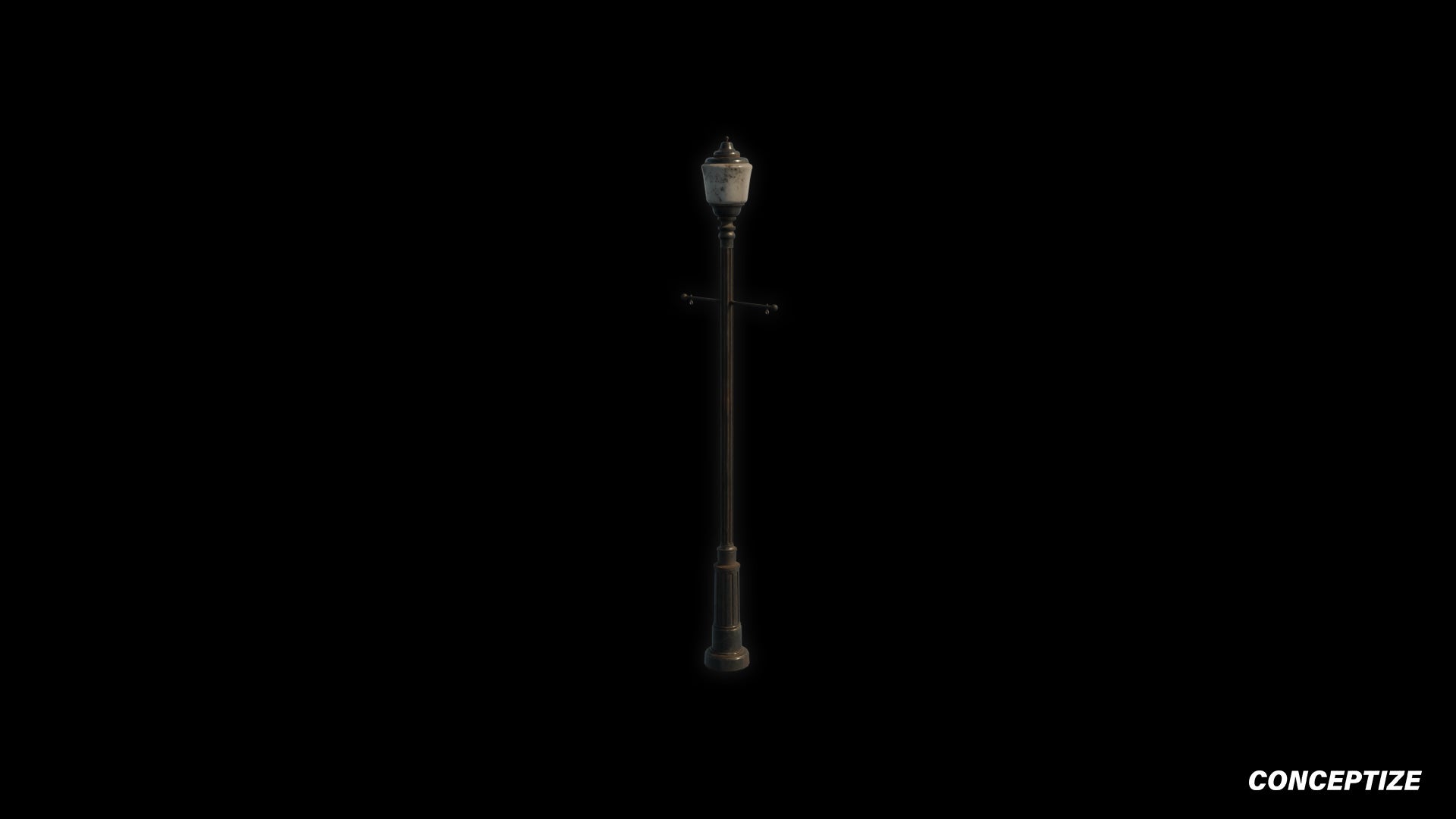 American light pole meticulously handcrafted PBR textured 3D asset optimized Blender Unreal Engine street lamppost urban illumination sidewalks public spaces
