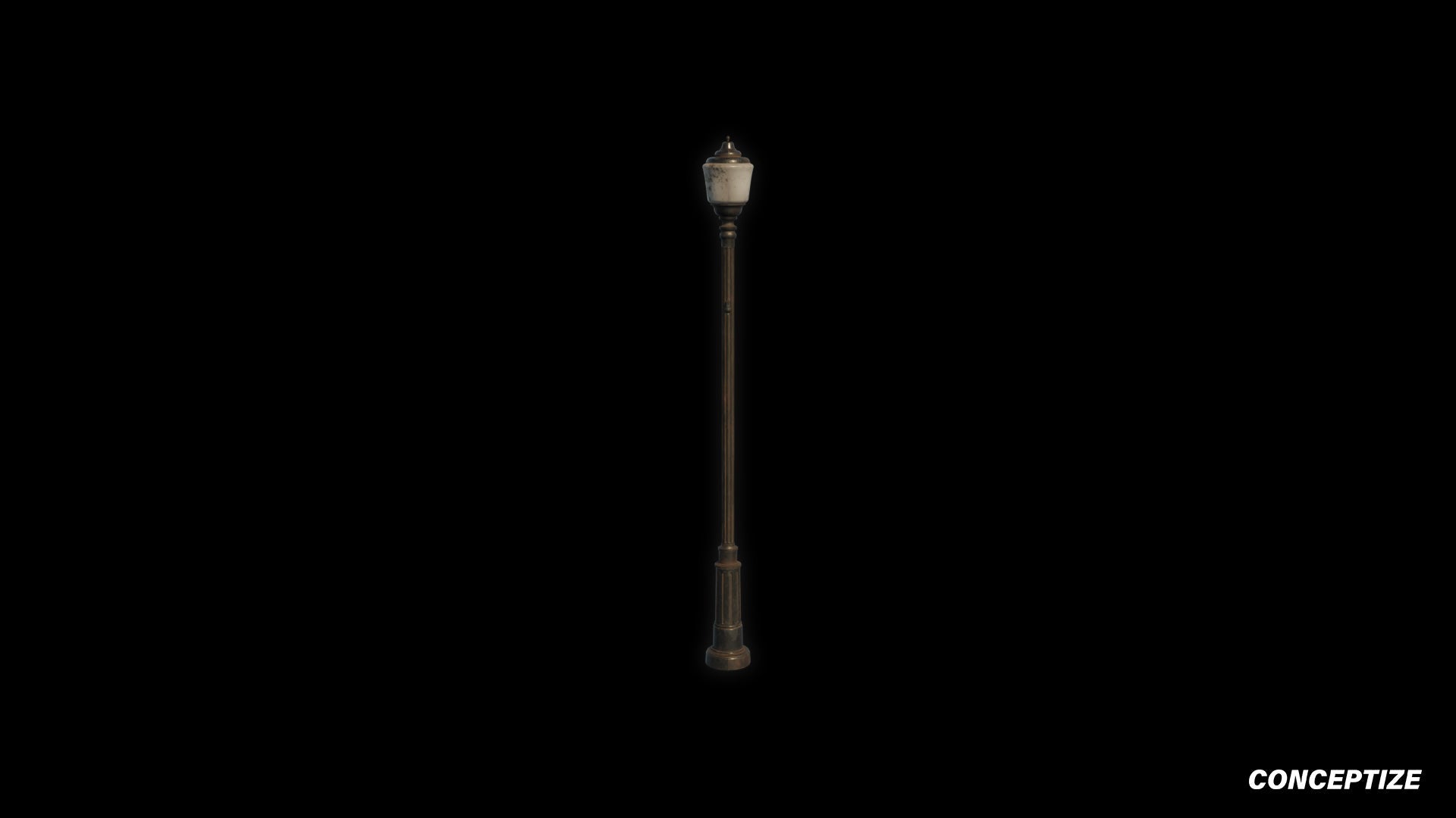 American light pole meticulously handcrafted PBR textured 3D asset optimized Blender Unreal Engine street lamppost urban illumination sidewalks public spaces