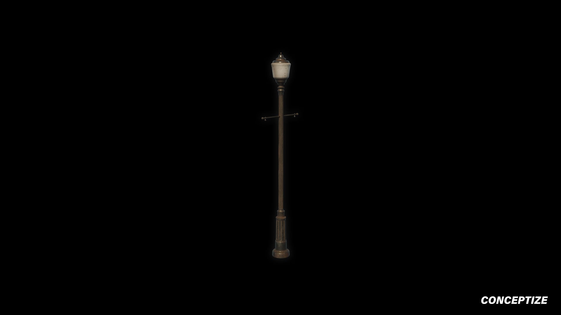American light pole meticulously handcrafted PBR textured 3D asset optimized Blender Unreal Engine street lamppost urban illumination sidewalks public spaces