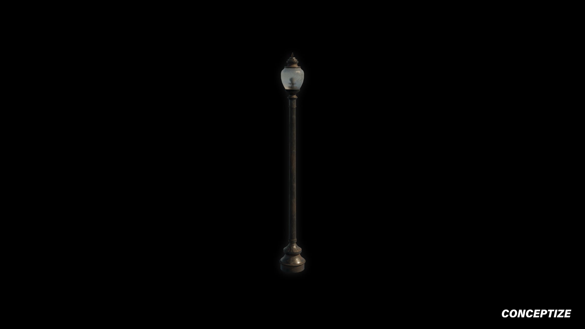 American light pole meticulously handcrafted PBR textured 3D asset optimized Blender Unreal Engine street lamppost urban illumination sidewalks public spaces