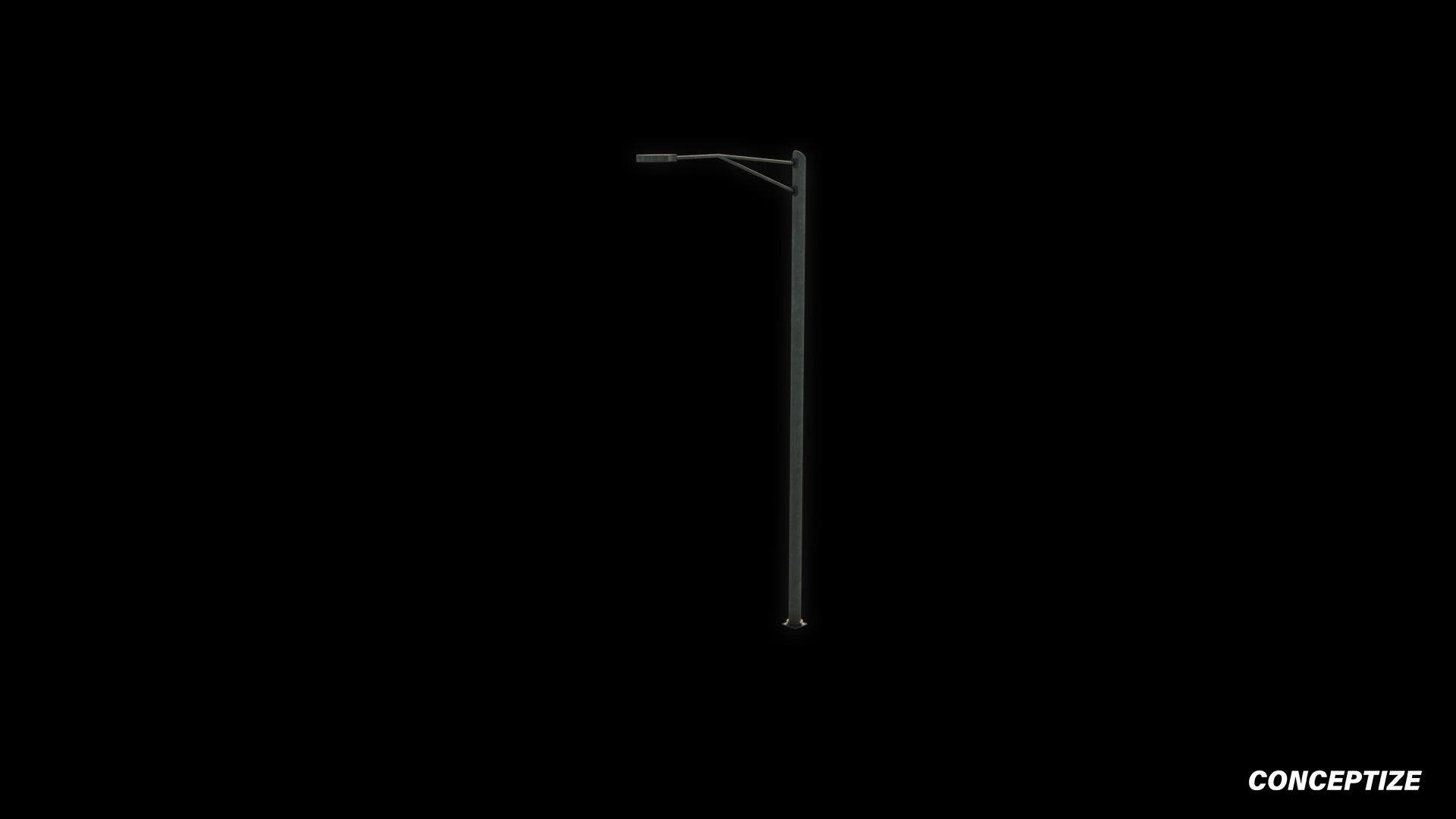 American light pole meticulously handcrafted PBR textured 3D asset optimized Blender Unreal Engine street lamppost urban illumination sidewalks public spaces