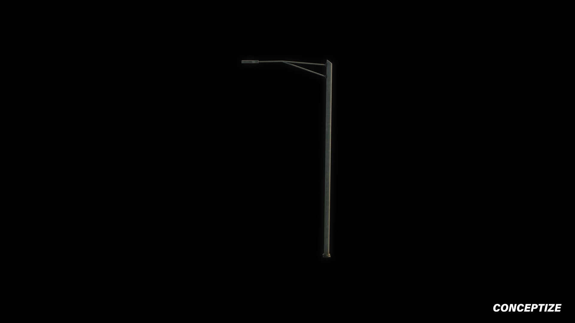 American light pole meticulously handcrafted PBR textured 3D asset optimized Blender Unreal Engine street lamppost urban illumination sidewalks public spaces