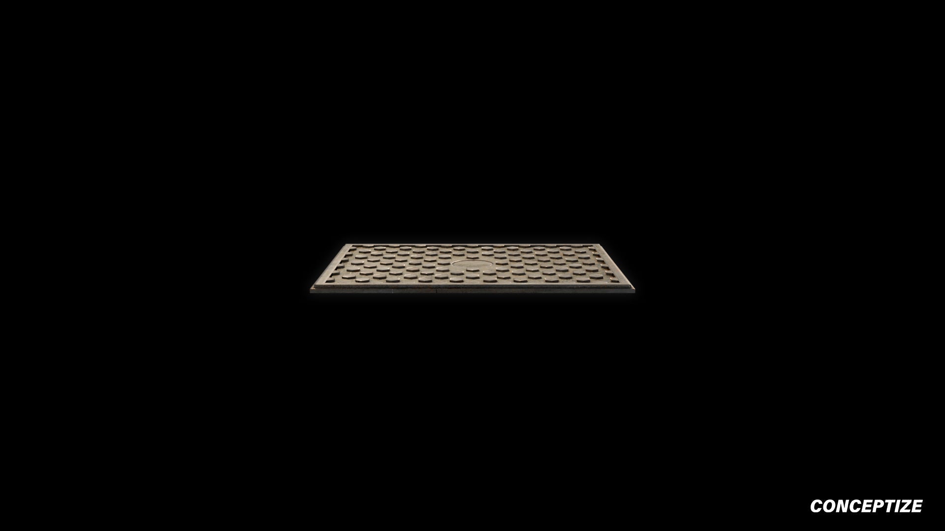 American manhole meticulously handcrafted PBR textured 3D asset optimized Blender Unreal Engine sewer cover utility access street infrastructure urban streets sidewalks