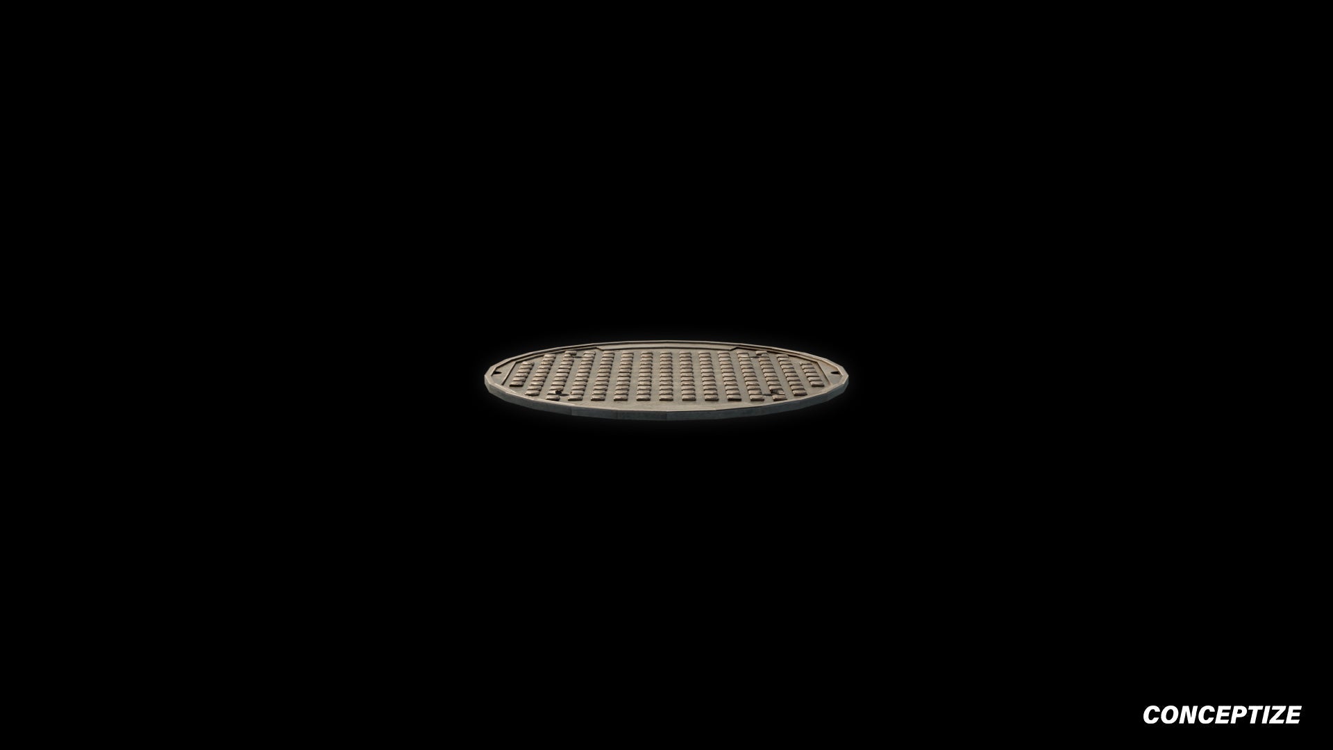 American manhole meticulously handcrafted PBR textured 3D asset optimized Blender Unreal Engine sewer cover utility access street infrastructure urban streets sidewalks