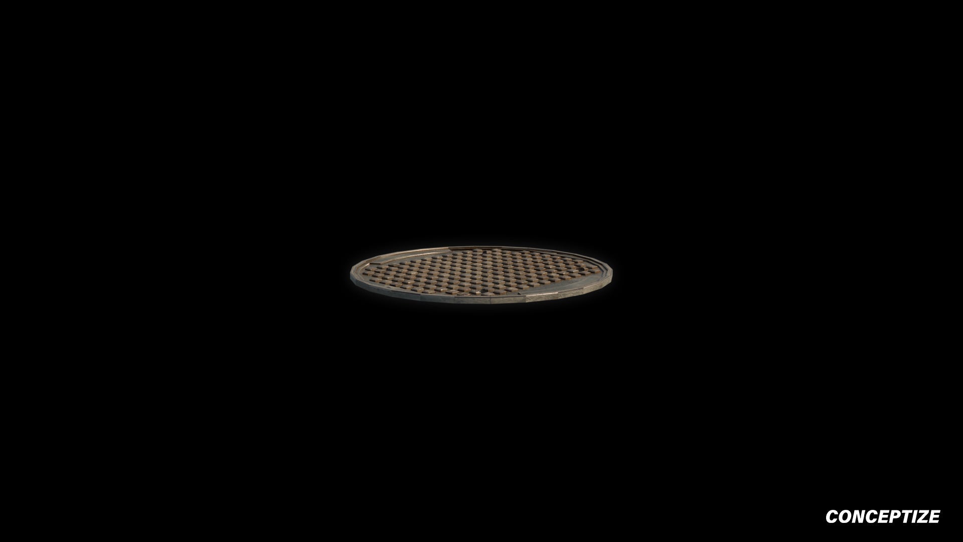 American manhole meticulously handcrafted PBR textured 3D asset optimized Blender Unreal Engine sewer cover utility access street infrastructure urban streets sidewalks