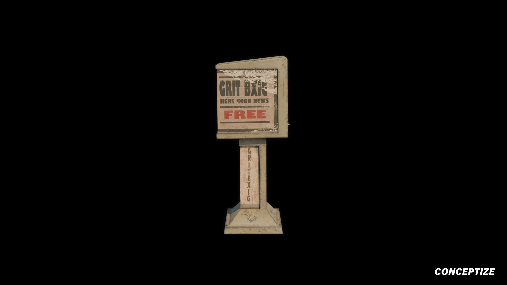 American newspaper street box meticulously handcrafted PBR textured 3D asset optimized Blender Unreal Engine newsstand media kiosk urban streets sidewalks