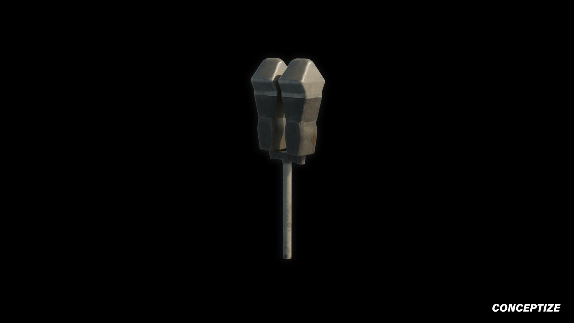 American parkimeter meticulously handcrafted PBR textured 3D asset optimized Blender Unreal Engine parking meter street meter urban streets sidewalks