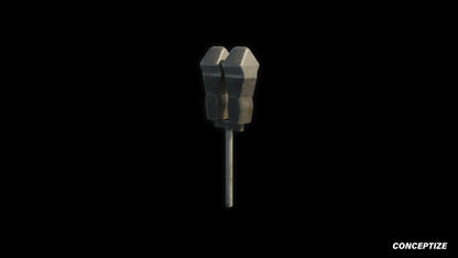 American parkimeter meticulously handcrafted PBR textured 3D asset optimized Blender Unreal Engine parking meter street meter urban streets sidewalks
