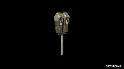 American parkimeter meticulously handcrafted PBR textured 3D asset optimized Blender Unreal Engine parking meter street meter urban streets sidewalks