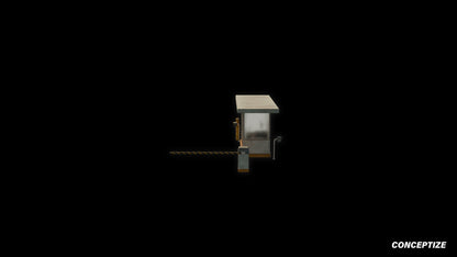 American parking entrance booth bar meticulously handcrafted PBR textured 3D asset optimized Blender Unreal Engine toll booth parking station urban streets